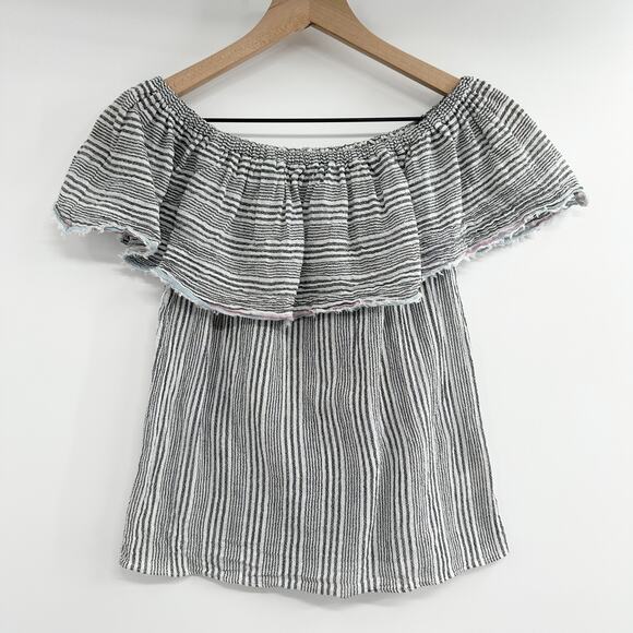 Bailey 44 Fetir‎ Off Shoulder Cotton Gauze Top in Gray Size Small - Picture 3 of 11